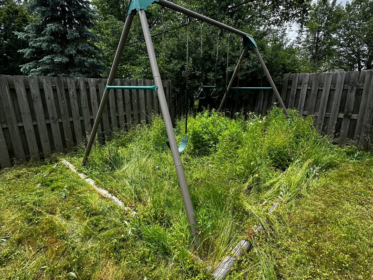 Play area transformation — Before